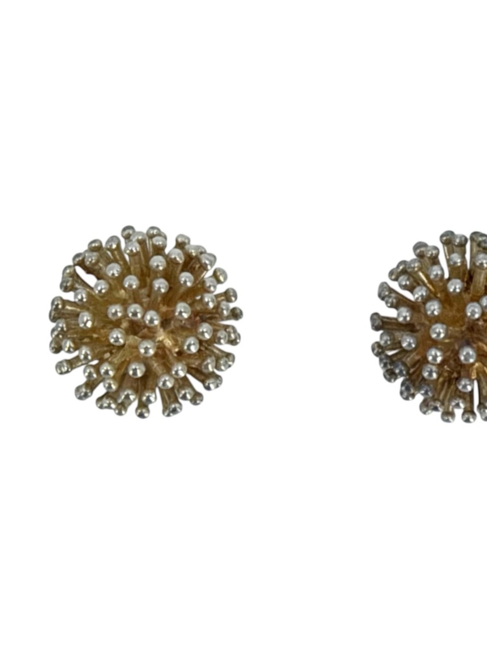 Vintage Hand Made sterling silver Sputnik stud earrings - GM1072